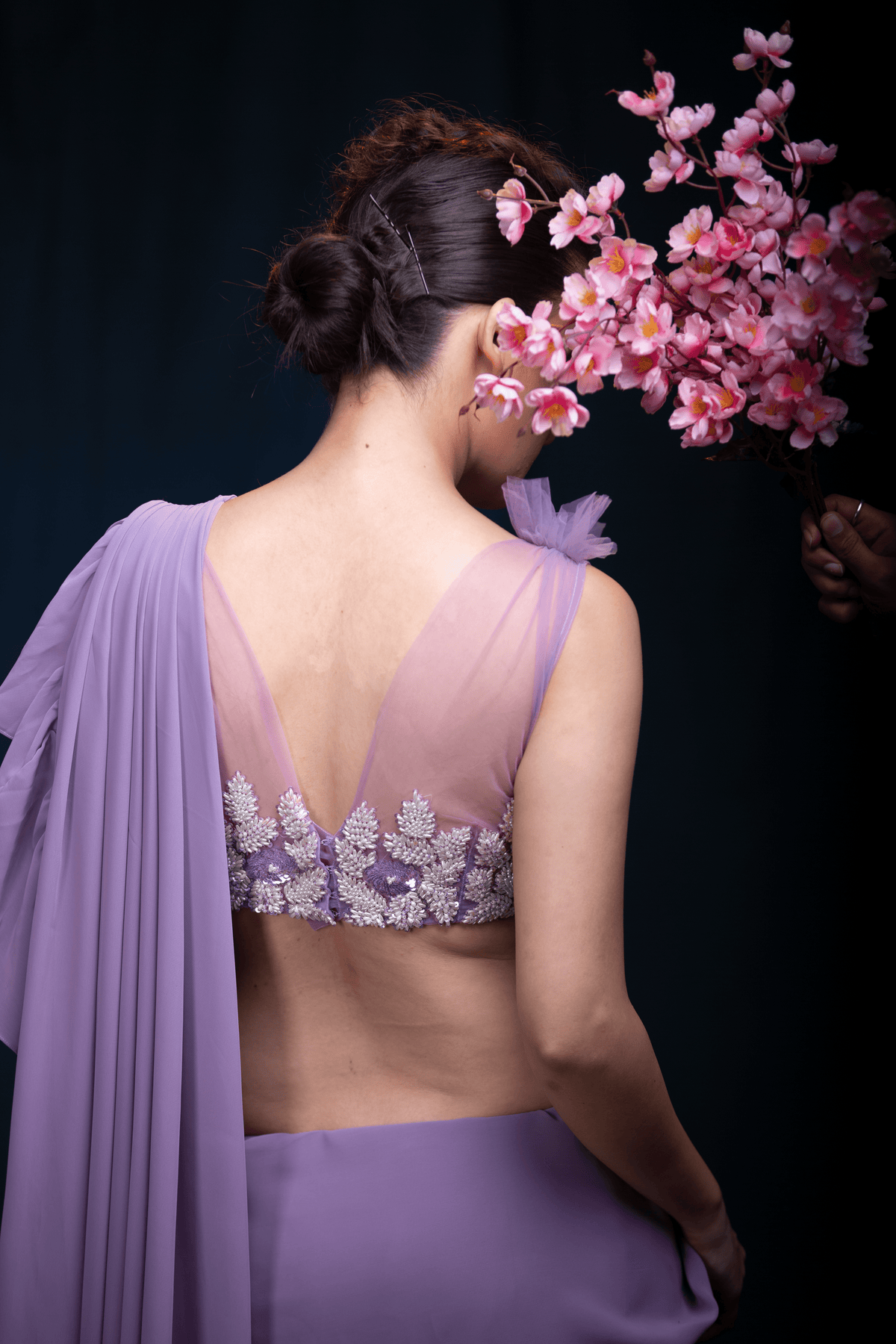 Lilac Saree